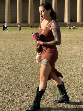 Forever 21 Rust Brown Sleeveless Bodycon Dress